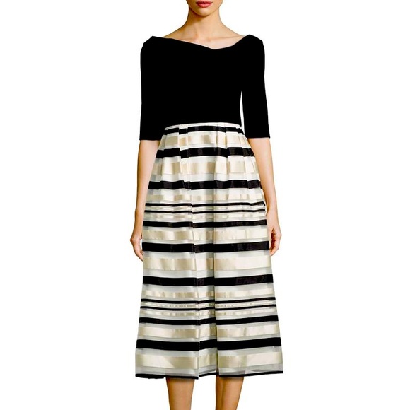 Black Halo Eve Hayley Midi Dress Size 2 - Picture 3 of 16